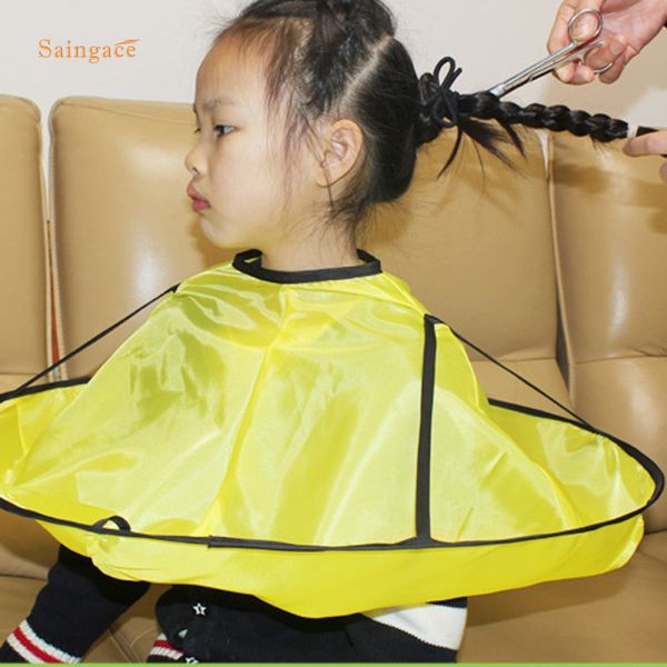 Saingace Kids Child Cutting Hair Apron Family Haircut Umbrella
