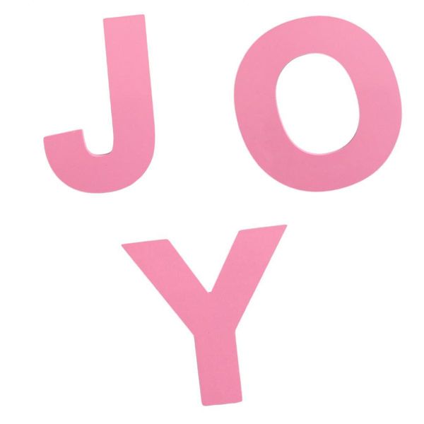 

3-in-1 joy pink wooden english letters christmas ornaments holiday season