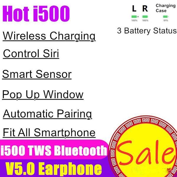 

I500 tw wirele bluetooth air headphone 5 0 touch earbud earphone charging head et pop up window earbud pod for phone h1 w1 chip