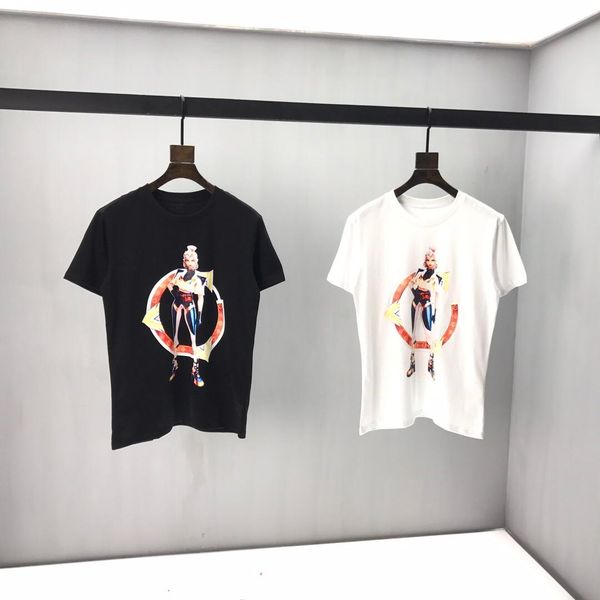 

2020ss spring and summer new high grade cotton printing short sleeve round neck panel t-shirt size: m--xl-xxl-xxxl color: black white q26a