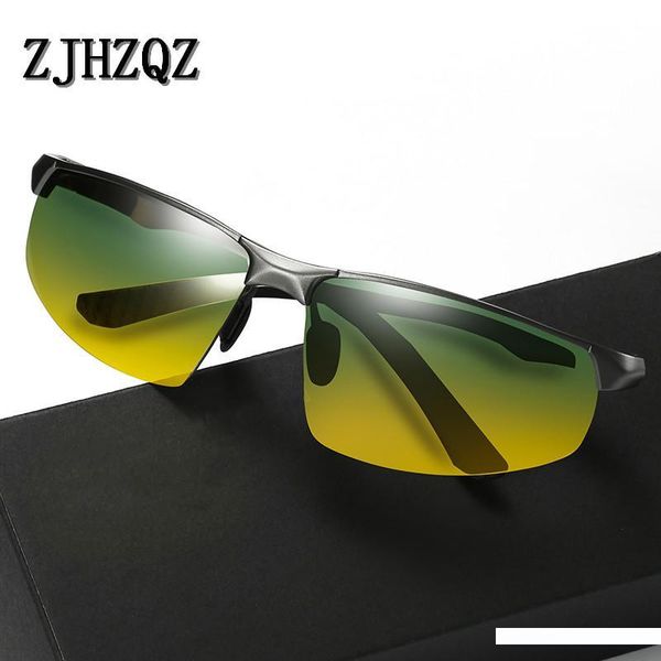 

новый алюминиевый магний рамка поляризованные дневного и ночного видения солнцезащитные очки мужские вождения рыбалка солнцезащитные очки, з, White;black