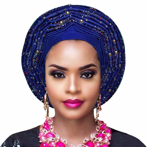 

nigerian aso oke gele headtie african wedding women headtie lady fashion headwrap pretty aso oke nigerian turban, Red