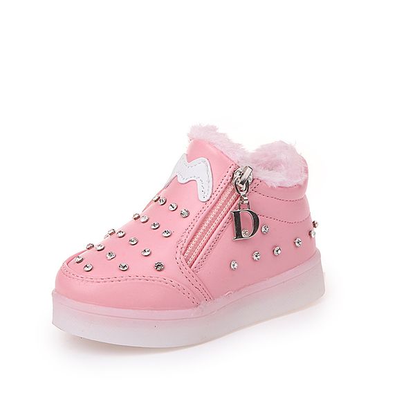 

дропшиппинг светящиеся детские зимние кроссовки детская обувь мальчики девочки led освещение подсветкой светящиеся красовки кеды, Black;red