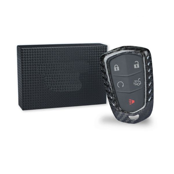 

for cadillac ats cts xts car-styling new carbon fibre remote key case cover holder