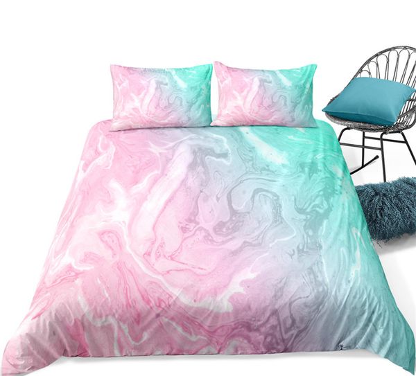 2019 High End Microfiber Marble Pattern Duvet Cover Sets Twin Full