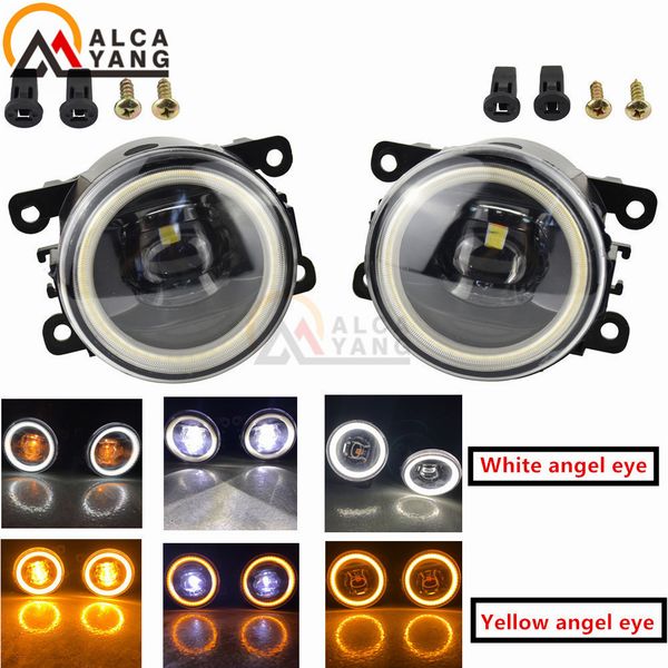 

car accessories 4000lm led bulb fog light angel eye daytime running lamp drl 12v for mitsubishi pajero 4/iv 2007-2015