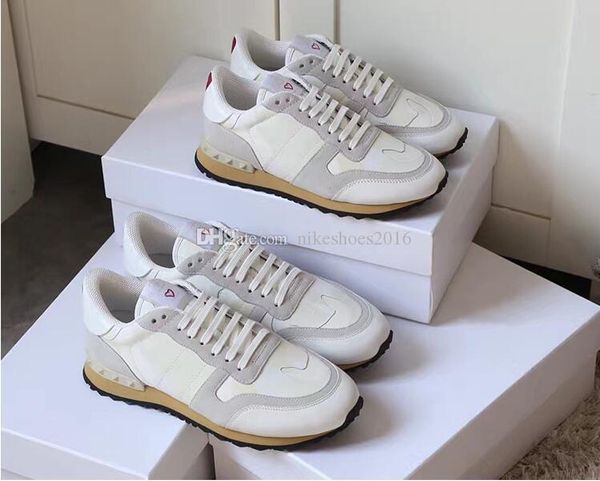 

luxurious men's casual shoes rock studded beige suede studs sneakers camo lover sneakers sneakers flats outdoor runner trainers 36-46, Black