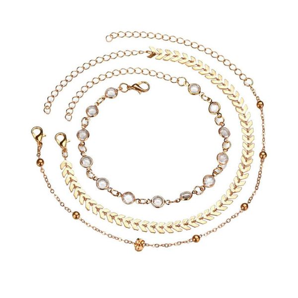 

anklets for women bohemian anklet ankle bracelet gold double chain anklet sequins vintage ankletl gifts for women tobillera, Red;blue