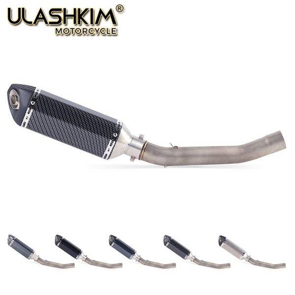 

motorcycle exhaust muffler escape middle link mid pipe full system slip on for z750 z 750 with db killer