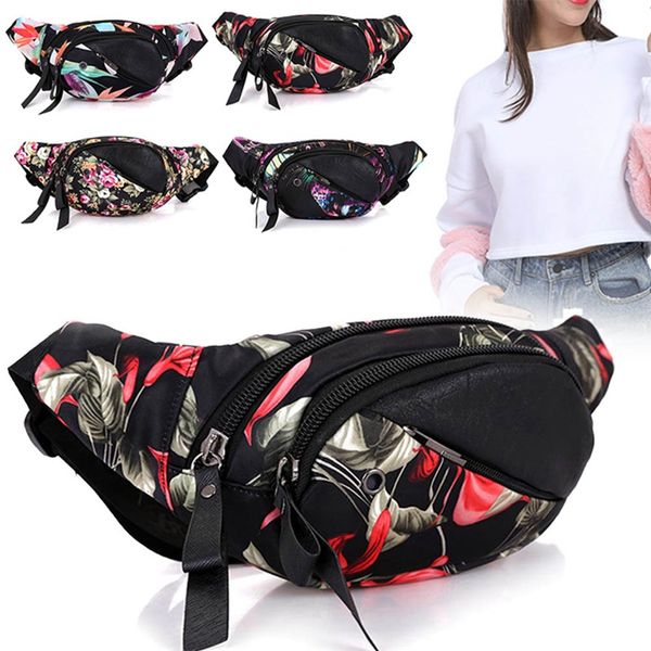 

printing waist bag women bananka bag zipper fanny pack brand design good quality oxford waist packs phone