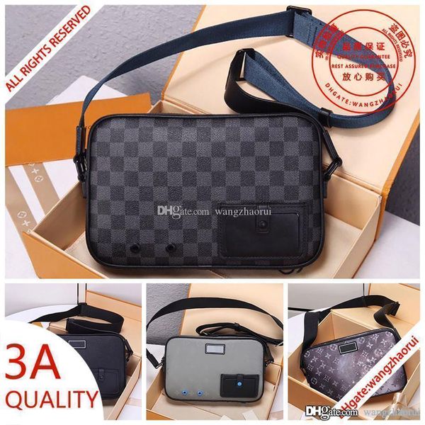 

3A качество ALPHA Конструктор Сумка M52767 моды бренды холст Crossbody сумки натуральная кожа кошелек плече сумка M44165 бумажник мужчины withbo