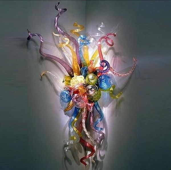 

100% mouth blown led bulbs lamps design art flower wall sconces