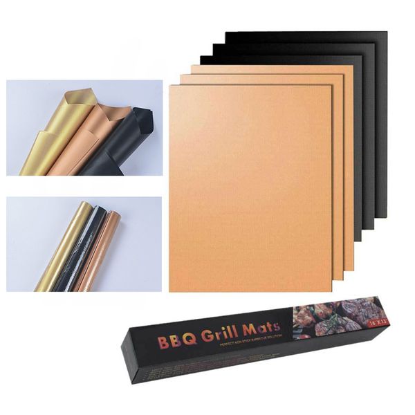 

bbq grill mat thick durable 33*40cm gas grill barbecue mat reusable no stick bbq mat sheet picnic non-stick cooking tool