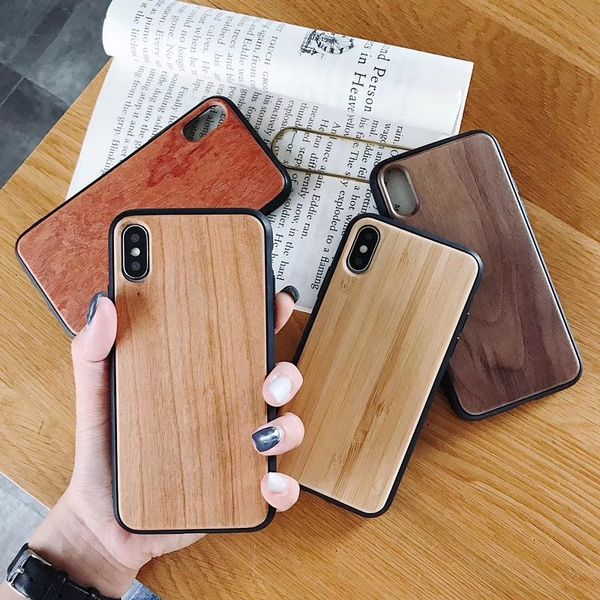 

good quality natural wood phone case for iphone 11 pro max shockproof full protection back cover for iphone x xs max xr wooden bamboo coque