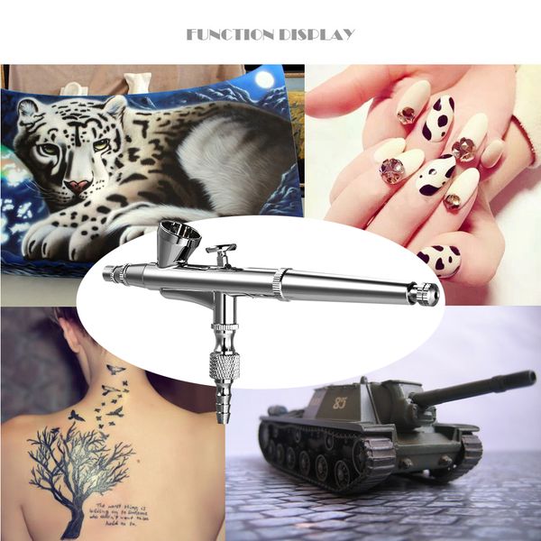 

airbrush spray gun kit set tool 0.3mm 2cc gravity feed dual-action professional for art painting tattoo nail
