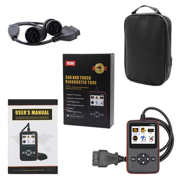 

heavy truck scanning tool and obd2 car scanner dpf / oil reset reader v500