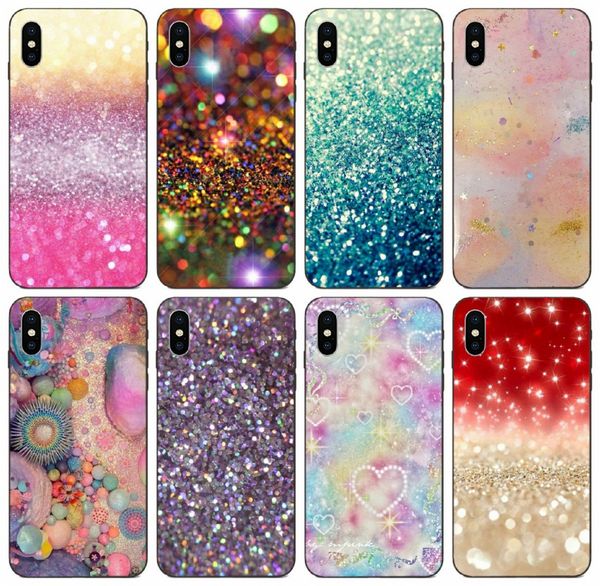 

[tongtrade] pastel sparkle glitter artwork kawaii case for iphone 8 7 6s 5s plus 11 pro x xs max samsung a7 huawei y6ii htc desire 628 case