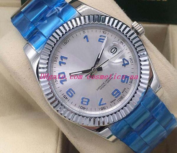 

luxury watch 116334 mens automatic watch silver dial stainless steel 41mm rhodium dial fashion men's watches, Slivery;brown