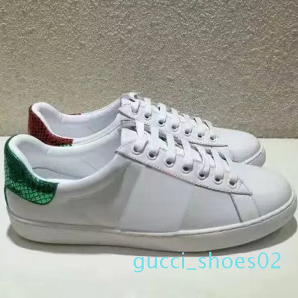 

new arrival fashion men women casual shoes luxury designer sneakers genuine leather bee/tiger embroidered party shoes g02, Black