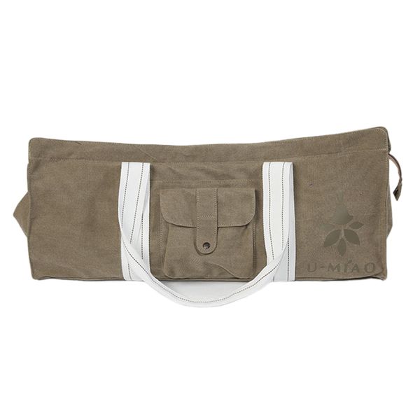 

waterproof canvas yoga bag 100% cotton men and women outdoor fitness sports large capacity special multi-function yoga mat bag