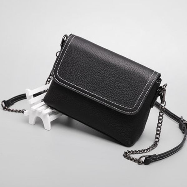 

euro-american style 2019 new women's bag fashion hand-held slant single shoulder bag female genuine leather
