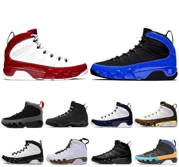 

9 9s basketball shoes men gym red space jam black royal blue mens athletics 11s bred cap and gown sport trainer sneakers