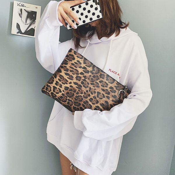 

women's day clutch bag fashion leopard leather women envelope bag evening female purse clutches handbag sac a main bolsa