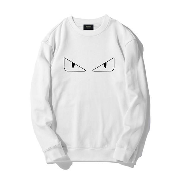 

19fw luxurious brand design fed hoodie long sleeve crewneck sweater sweatshirt fashion eyes print pullover hoodie outdoor sweatshirt, Gray;blue