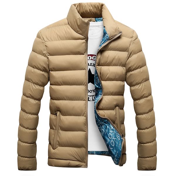 

kude mens winter casual jacket thick parka men outwear cotton jacket solid male slim big size 5xl invierno jaqueta 7479, Black