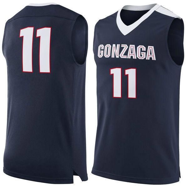 

custom gonzaga bulldogs college basketball jersey mens #11 personalized any name number all stitched, Black;red