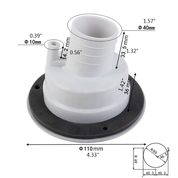 

rv round modified gravity water inlet filler neck tanks caravan camper trailer y98c