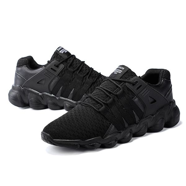 

обувь мужская 2019 39~46 дышащая мода легкая мужская обувь #st613, Black