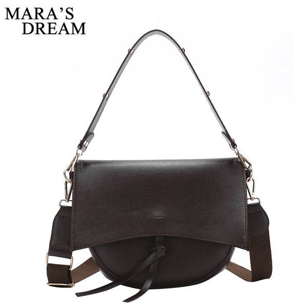 

mara's dream 2019 big bag female new wave personality wild wide shoulder strap solid color simple shoulder messenger bag