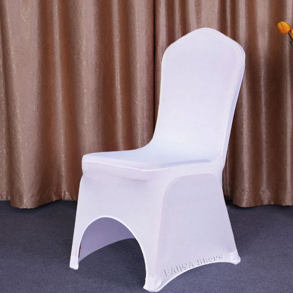

5pc/pack white universal stretch polyester stretch banquet chair covers for wedding party lycra dining kitchen celebration decor