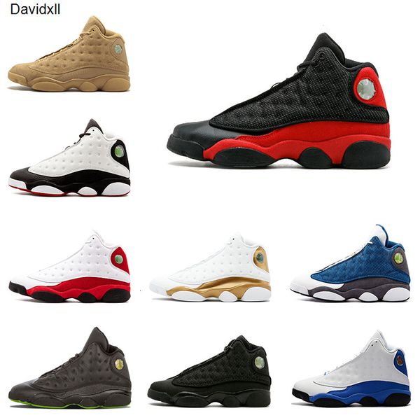 

wholesale 13s mens basketball shoes black cat bred chicago playoffs hyper royal wheat 13 trainers sneaker men sports shoe size 8-13