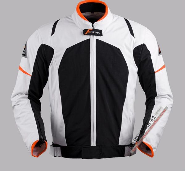 

motorcycle racing suits four seasons riding dress beautiful white male locomotive anti-fall wear oxford jacket 413