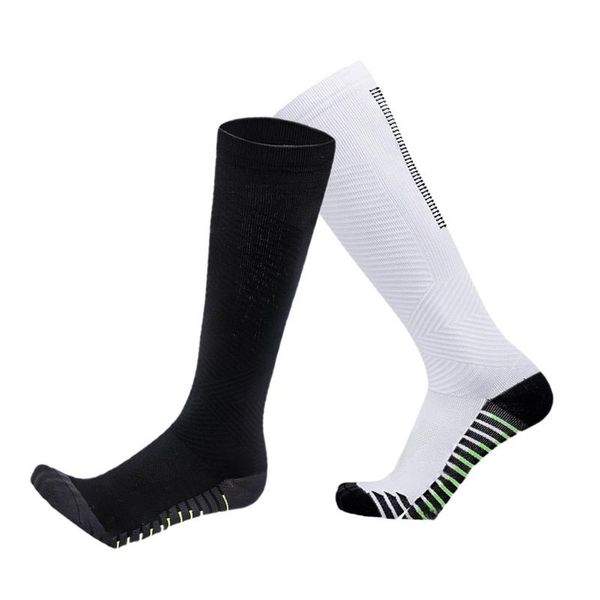 

outdoor sports socks running marathon socks riding compression night running long leg protection sock new stockings, Black