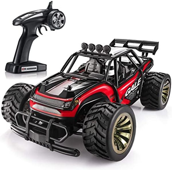 

sgile remote control car with 2 battery, gift for 6-12 years old kids, 1:16 15km/h rc drift race crawler car toy, red