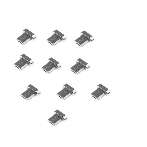 

10x magnetic tips micro usb converter adapter connector head for phone