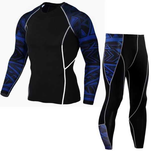 

running sets 2021 men's sport suits quick dry basketball soccer training tracksuits men gym clothing fj12, Black;blue