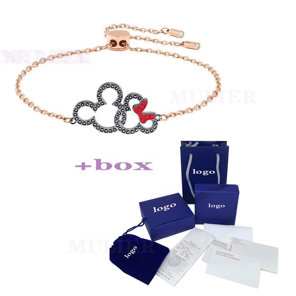 

mulier 2019 swa mi mouse multicolor mixed bracelet pendant necklace jewelry high-end luxury fashion gift 5435138, White