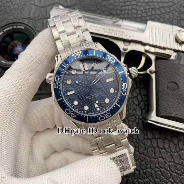 

new 42mm 210.30.42.20.03.001 automatic mens watch blue dial 316l stainless steel case gents sport watches stainless steel hand, Slivery;brown