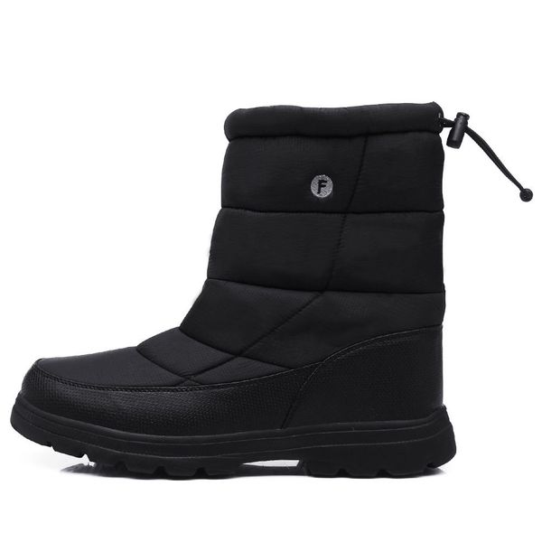 

yween boots men snow boots 2019 new black waterproof men winter boots plush very warm non-slip outdoor cotton shoes footwear