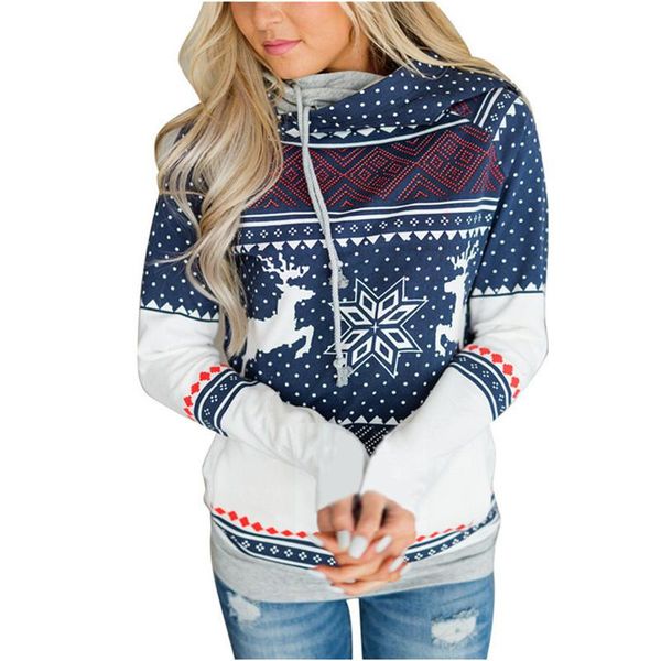 

2017 winter hoodie sweatshirt women brand clothes with reindeer patchwork long sleeve luxury designer hoodies pullover streetwear, Black