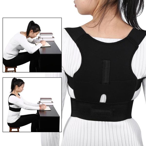 

women's tanks & camis adjustable posture corrector spine back brace support belt shoulder lumbar correction bandage men women shaper, White