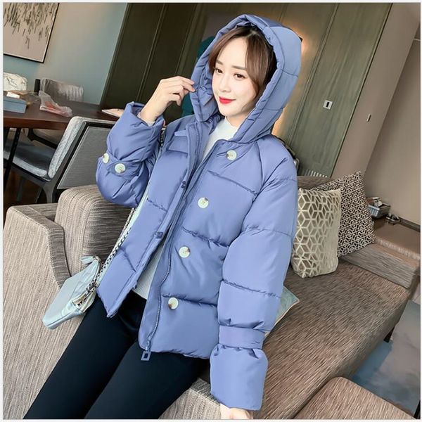 

womens parka casual outwear autumn hooded coat winter jacket women thick student bread coats women's jackets 399, Tan;black