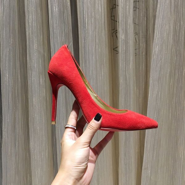 red bottom tan heels