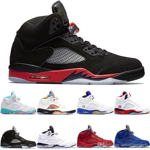 

shoes 5s 5 basketball men women bred light aqua laney red blue suede white cement og metallic black mens sport sneaker size 36-47