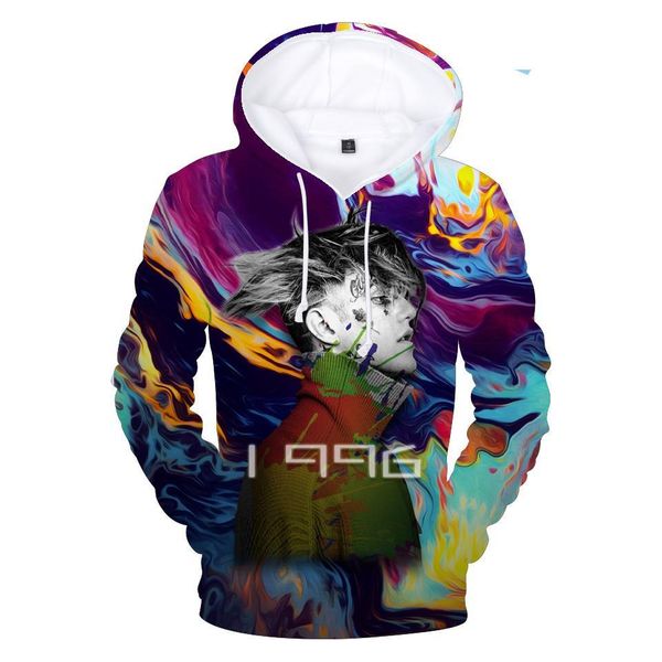 

lil peep сувенирной флис толстовка мужчины женщина 3d дизайнер толстовка мода пуловеры, Black