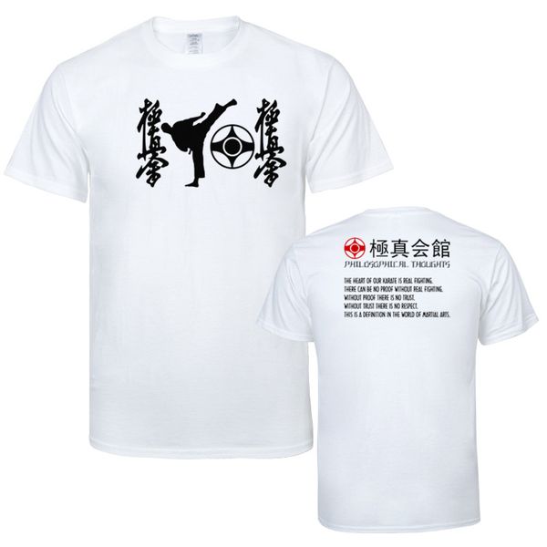 

t shirts kyokushinkai kan kyokushin karate men casual short sleeves cotton cool tshirt summer, White;black